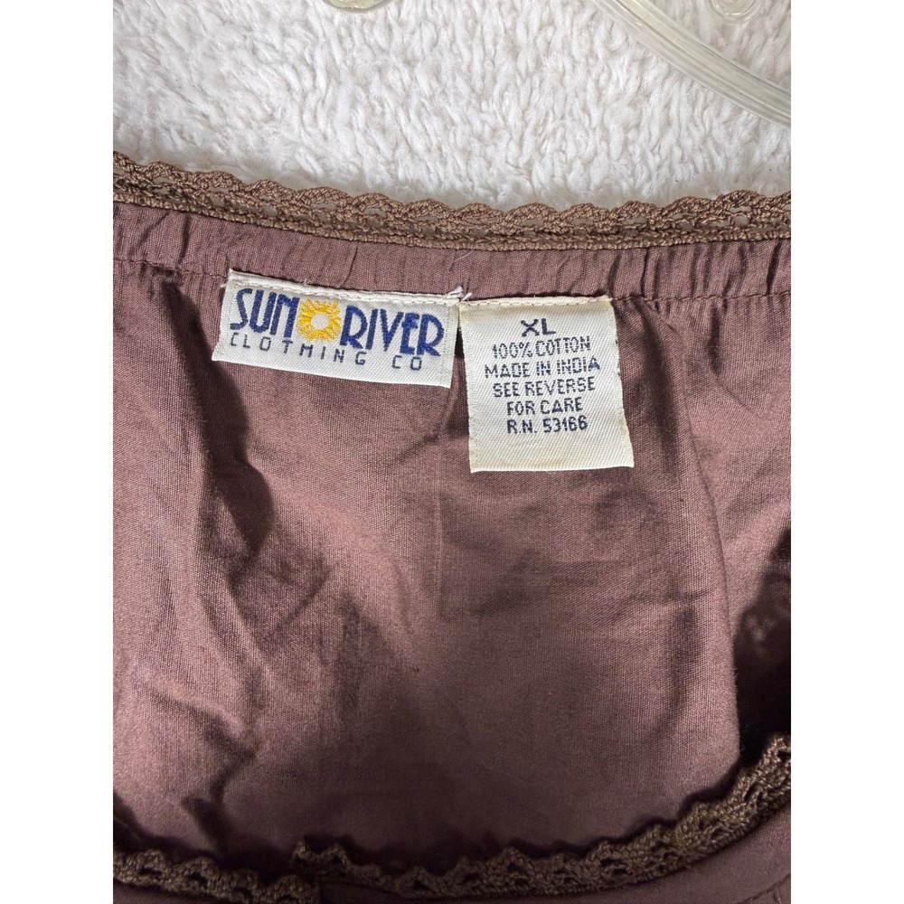 Sun River Skirt Set Women 2X Brown‎ NWT Lace Trim Boho Cottagecore vintage 90's - Picture 16 of 16